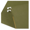 A Picture of product UNV-14152 Universal® Box Bottom Hanging File Folders 2" Capacity, Legal Size, 1/5-Cut Tabs, Standard Green, 25/Box