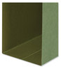 A Picture of product UNV-14153 Universal® Box Bottom Hanging File Folders 3" Capacity, Legal Size, 1/5-Cut Tabs, Standard Green, 25/Box