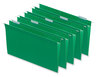 A Picture of product UNV-14217 Universal® Deluxe Bright Color Hanging File Folders Legal Size, 1/5-Cut Tabs, Green, 25/Box