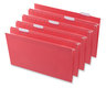 A Picture of product UNV-14218 Universal® Deluxe Bright Color Hanging File Folders Legal Size, 1/5-Cut Tabs, Red, 25/Box