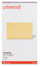 A Picture of product UNV-14219 Universal® Deluxe Bright Color Hanging File Folders Legal Size, 1/5-Cut Tabs, Yellow, 25/Box