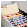 A Picture of product UNV-15112 Universal® Top Tab File Folders 1/2-Cut Tabs: Assorted, Legal Size, 0.75" Expansion, Manila, 100/Box