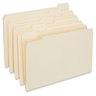 A Picture of product UNV-15115 Universal® Top Tab File Folders 1/5-Cut Tabs: Assorted, Legal Size, 0.75" Expansion, Manila, 100/Box