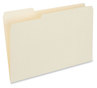 A Picture of product UNV-15121 Universal® Top Tab File Folders 1/3-Cut Tabs: Left Position, Legal Size, 0.75" Expansion, Manila, 100/Box