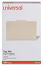 A Picture of product UNV-15122 Universal® Top Tab File Folders 1/3-Cut Tabs: Center Position, Legal Size, 0.75" Expansion, Manila, 100/Box