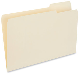 Universal® Top Tab File Folders 1/3-Cut Tabs: Right Position, Legal Size, 0.75" Expansion, Manila, 100/Box