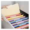 A Picture of product UNV-15213 Universal® Interior File Folders 1/3-Cut Tabs: Assorted, Legal Size, 9.5-pt Manila, 100/Box