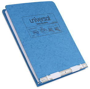 Universal® Pressboard Hanging Binder 2 Posts, 6" Capacity, 9.5 x 11, Light Blue