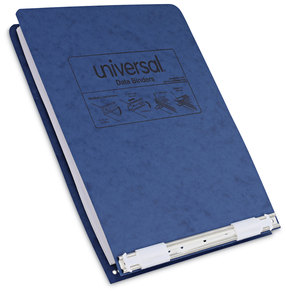 Universal® Pressboard Hanging Binder 2 Posts, 6" Capacity, 9.5 x 11, Blue