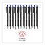 A Picture of product UNV-15521 Universal™ Retractable Ballpoint Pen Fine 0.7 mm, Blue Ink, Barrel, Dozen