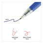 A Picture of product UNV-15531 Universal™ Comfort Grip® Clear Barrel Retractable Ballpoint Pen Medium 1 mm, Blue Ink, Clear/Blue Dozen