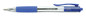 A Picture of product UNV-15531 Universal™ Comfort Grip® Clear Barrel Retractable Ballpoint Pen Medium 1 mm, Blue Ink, Clear/Blue Dozen