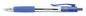 A Picture of product UNV-15531 Universal™ Comfort Grip® Clear Barrel Retractable Ballpoint Pen Medium 1 mm, Blue Ink, Clear/Blue Dozen