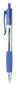 A Picture of product UNV-15531 Universal™ Comfort Grip® Clear Barrel Retractable Ballpoint Pen Medium 1 mm, Blue Ink, Clear/Blue Dozen