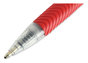 A Picture of product UNV-15532 Universal™ Comfort Grip® Clear Barrel Retractable Ballpoint Pen Medium 1 mm, Red Ink, Clear/Red Dozen