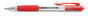 A Picture of product UNV-15532 Universal™ Comfort Grip® Clear Barrel Retractable Ballpoint Pen Medium 1 mm, Red Ink, Clear/Red Dozen