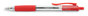 A Picture of product UNV-15532 Universal™ Comfort Grip® Clear Barrel Retractable Ballpoint Pen Medium 1 mm, Red Ink, Clear/Red Dozen