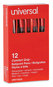 A Picture of product UNV-15532 Universal™ Comfort Grip® Clear Barrel Retractable Ballpoint Pen Medium 1 mm, Red Ink, Clear/Red Dozen