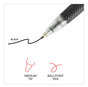 A Picture of product UNV-15533 Universal™ Comfort Grip® Clear Barrel Retractable Ballpoint Pen Medium 1 mm, Black Ink, Clear/Black 48/Pack