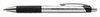 A Picture of product UNV-15540 Universal™ Comfort Grip® Retractable Ballpoint Pen Medium 1 mm, Black Ink, Silver/Black Barrel, Dozen