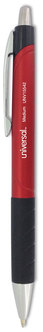 Universal™ Comfort Grip® Retractable Ballpoint Pen Medium 1 mm, Red Ink, Red/Black Barrel, Dozen
