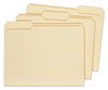A Picture of product UNV-16113 Universal® Double-Ply Top Tab Manila File Folders 1/3-Cut Tabs: Assorted, Letter Size, 0.75" Expansion, 100/Box