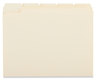 A Picture of product UNV-16115 Universal® Double-Ply Top Tab Manila File Folders 1/5-Cut Tabs: Assorted, Letter Size, 0.75" Expansion, 100/Box