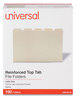 A Picture of product UNV-16115 Universal® Double-Ply Top Tab Manila File Folders 1/5-Cut Tabs: Assorted, Letter Size, 0.75" Expansion, 100/Box