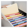 A Picture of product UNV-16123 Universal® Double-Ply Top Tab Manila File Folders 1/3-Cut Tabs: Assorted, Legal Size, 0.75" Expansion, 100/Box