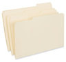 A Picture of product UNV-16123 Universal® Double-Ply Top Tab Manila File Folders 1/3-Cut Tabs: Assorted, Legal Size, 0.75" Expansion, 100/Box