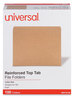 A Picture of product UNV-16130 Universal® Reinforced Kraft Top Tab File Folders Straight Tabs, Letter Size, 0.75" Expansion, Brown, 100/Box