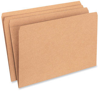 Universal® Reinforced Kraft Top Tab File Folders Straight Tabs, Legal Size, 0.75" Expansion, Brown, 100/Box