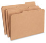 A Picture of product UNV-16143 Universal® Reinforced Kraft Top Tab File Folders 1/3-Cut Tabs: Assorted, Legal Size, 0.75" Expansion, Brown, 100/Box