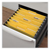 A Picture of product UNV-16164 Universal® Reinforced Top-Tab File Folders 1/3-Cut Tabs: Assorted, Letter Size, 1" Expansion, Yellow, 100/Box