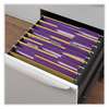 A Picture of product UNV-16165 Universal® Reinforced Top-Tab File Folders 1/3-Cut Tabs: Assorted, Letter Size, 1" Expansion, Violet, 100/Box