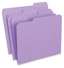 A Picture of product UNV-16165 Universal® Reinforced Top-Tab File Folders 1/3-Cut Tabs: Assorted, Letter Size, 1" Expansion, Violet, 100/Box