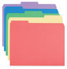 A Picture of product UNV-16166 Universal® Reinforced Top-Tab File Folders 1/3-Cut Tabs: Assorted, Letter Size, 1" Expansion, Colors, 100/Box