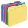 A Picture of product UNV-16166 Universal® Reinforced Top-Tab File Folders 1/3-Cut Tabs: Assorted, Letter Size, 1" Expansion, Colors, 100/Box