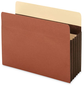 Universal® Redrope Expanding File Pockets 7" Expansion, Letter Size, Brown, 5/Box