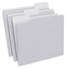 A Picture of product UNV-18101 Universal® Top Tab File Folders 1/3-Cut Tabs: Assorted, Letter Size, 0.75" Expansion, Gray, 100/Box