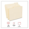 A Picture of product UNV-18102 Universal® Top Tab File Folders Reinforced 1/3-Cut Tabs: Assorted, Letter Size, 0.75" Expansion, Manila, 250/Carton