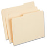 A Picture of product UNV-18104 Universal® Top Tab File Folders 1/3-Cut Tabs: Assorted, Letter Size, 0.75" Expansion, Manila, 50/Box