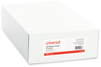 Universal® Deluxe Tyvek® Envelopes #10 1/2, Square Flap, Self-Adhesive Closure, 9 x 12, White, 100/Box