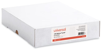 Universal® Deluxe Tyvek® Envelopes #13 1/2, Square Flap, Self-Adhesive Closure, 10 x 13, White, 100/Box