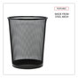 A Picture of product UNV-20008 Universal® Deluxe Mesh Wastebasket 18 qt, Steel Black