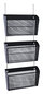 A Picture of product UNV-20011 Universal® Deluxe Mesh Three-Pack Wall Files 3 Sections, Letter Size, 14.13" x 3.38" 8.5", Black