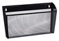A Picture of product UNV-20011 Universal® Deluxe Mesh Three-Pack Wall Files 3 Sections, Letter Size, 14.13" x 3.38" 8.5", Black