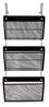 A Picture of product UNV-20011 Universal® Deluxe Mesh Three-Pack Wall Files 3 Sections, Letter Size, 14.13" x 3.38" 8.5", Black