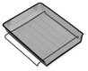 A Picture of product UNV-20012 Universal® Deluxe Mesh Stacking Side Load Tray 1 Section, Legal Size Files, 17" x 10.88" 2.5", Black