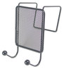 A Picture of product UNV-20017 Universal® Wire Mesh Partition Coat Hook 4.13 x 5.25 6, Over-the-Door/Over-the-Panel Mount, Black